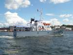 PUTLOS (Y 836) am 25.6.2014 auf der Kieler Förde /  Sicherungsboot Klasse 905 / Lüa 28.7 m, B 6,5 m,  / 2 KHD Diesel je 755 kW.
