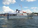 PUTLOS (Y 836) am 25.6.2014 Kiel einlaufend /  Sicherungsboot Klasse 905 / Lüa 28.7 m, B 6,5 m,  / 2 KHD Diesel je 755 kW.
