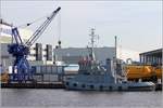 Der Marineschlepper Y816 VOGELSAND liegt am 23.08.2017 bei der Fassmer-Werft in Berne.