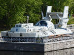 Das Luftkissen- bzw Landungsboot Projekt 1205  Skat  als Ausstellungsstück im Museum der Russischen Flotte in Moskau.