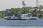 Das deutsche Marine Mienensuchgeschwader mit M1063, M1064, M1099 und dem Tender A514 besuchte Karlskrona.