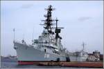 Der Zerstrer D 186 MLDERS war von 1969 bis 2003 in Dienst und das Minensuchboot M 1077 WEILHEIM war von 1959 bis 1995 in Dienst. Hier sind beide Schiffe am 08.03.2008 im Deutschen Marinemuseum in Wilhelmshaven zu sehen.