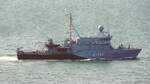 Das Minensuchboot  M 1090 PEGNITZ  der Bundesmarine am 07.06.2023 vor Laboe in der Kieler Förde.