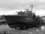 Das Gasturbinen-Torpedoboot P512 Søbjørnen (Der Seebär) war Mitte Juni 2018 im Marinemuseum Aalborg ausgestellt.