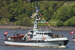 Patrouillenboot MHV 909 SPEDITOEREN; Eigner/Betreiber: Marine D�nemark; Datum: 08.05.2026; Aufnahmeort: Elbe/Hafen Hamburg, Deutschland; Das Bild entstand anl�sslich der Einlaufparade zum 837. Hafengeburtstag.