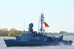 Schnellboot P6123 S73 Hermelin Flagge:Deutschland Länge:58.0m Breite:8.0m bei der Einlaufparade des 827. Hamburger Hafengeburtstags am 05.05.16