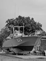 Das kleinen Torpedoschnellboot 925 vom Typ 131.4 LIBELLE ist eines von 30 Booten, welche von 1974 bis 1977 in Serie gefertigt wurden.