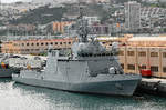 P 41 METEORO, Hochsee-Patrouillenboot der Spanischen Armada, am 05.02.2017 im Hafen von Las Palmas de Gran Canaria