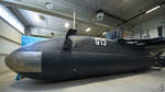 Das kleine jugoslawische U-Boot P-913 Zeta ist Teil der Ausstellung im Park der Militärgeschichte in Pivka.
