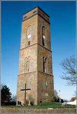 Am Standort des Alten Leuchtturms auf Borkum gab es bereits seit 1576 ein Seefeuer. Dieser Turm war von 1817-1879 als Leuchtturm in Betrieb. Scan eines Dias vom April 2005. 