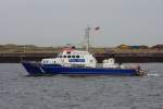 Hamburger Polizeiboot BRGERMEISTER BRAUER im Hafen von Helgoland am 29.07.2009!