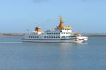 Bevor die Fhren Langeoog verlassen, mssen sie wenden. Die LANGEOOG IV (IMO 7822469) wird danach ihre Fahrt nach Bensersiel fortzsetzen. Das Wendemanver erfolgt noch im Hafen. Aufgenommen am 16.03.2007