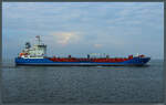 Der 2008 gebaute dänische Chemietanker  Pacific  ist am 04.07.2021 auf der Nordsee unterwegs.