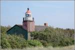 Das Orientierungsfeuer Wustrow ist seit 1911 in Betrieb und steht etwa in Mitte des Fischlandes am Ostseedeich. Aufnahmedatum: 13.06.2007