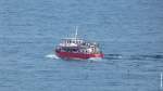 Fahrgastschiff ALEXANDER aus Sassnitz gut besucht von Fahrgästen vor der Kreideküste bei Rügen auf der Ostsee unterwegs am 26.09.2012