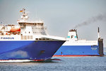 FINNSUN und FINNTIDE begegnen sich in der Ostsee ein paar Seemeilen vor Lübeck-Travemünde.