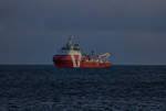 VOS STONE (IMO 9730517) am Abend vor Sassnitz.