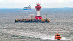 Lotsenversetzboot BÜLK am Morgen des 23.08.2020 vor der Lotsenstation in der Ostsee unweit Kiel zur X-PRESS MULHACEN fahrend