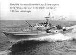 Schnellboot der Klasse 140 (Jaguar-Klasse) P 6088 S 19 - ELSTER im Jahre 1970 unterwegs in der westlichen Ostsee.