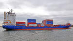 Containerschif SPIRIT  (IMO 9302255) am 20.03.2021 vor Lübeck-Travemünde.