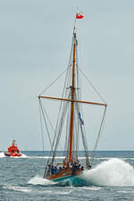 ELLEN (19 Meter Länge) am 25.08.2021 in der Ostsee vor Lübeck-Travemünde.