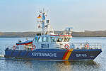 Bundespolizei-Boot BP 65 RHÖN 2 am 15.01.2022 in der Ostsee vor Lübeck-Travemünde