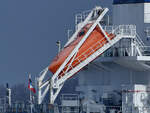 Das Rettungsboot des Massengutfrachters STARNES (IMO 9858424).