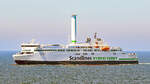 Scandlines Hybrid Ferry COPENHAGEN (IMO 9587867) am 05.06.2022 in der Ostsee auf dem Weg von Gedser nach Rostock-Warnemünde