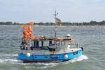 Fischereifahrzeug TRA 14 CONSTANTIA II am 14.08.2022 in der Ostsee vor Lübeck-Travemünde