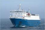 Der car carrier CITY OF BARCELONA mit Heimathafen Douglas (Isle of Man) am 30.03.2006 im resund.