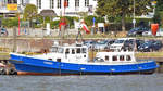 Ehemaliges Polizeiboot WS 33 / WS 3, jetzt OTTENSTREUER - am 3.9.2018 im Hafen von Hamburg.