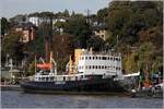 Der 1933 gebaute Dampfeisbrecher STETTIN (IMO 8882923) ist 51,75 m lang, 13,43 m lang und hat Hamburg als Heimathafen. Hier liegt er am 07.10.2019 im Museumshafen Oevelgönne.