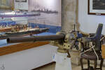 Eine ehemals auf einem Schiff montierte Hotchkiss-37mm-Kanone aus dem Jahr 1898.