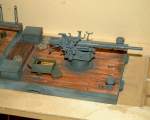 Artillerie-Prahm der ehem. DKM, Scratch-build Modell im Mastab 1:35, hintere 8.8 cm SK 43 (ehem. Uboot-Kanone)