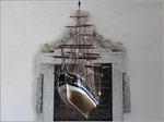 Dieses Votivschiff hängt im Dom von Ribe (Jütland). 31.05.2016