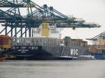 MSC  KRYSTAL aus  Panama  im  Hafen  Antwerpen .
