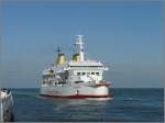 Die Fähre OLEANDER LIMASSOL der Gesellschaft Trans Europa Ferries aufgenommen am 14.09.08 während der Einfahrt in den Hafen von Oostende.