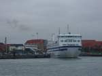 Viel Zeit zum fotografieren des Anlegevorgangs blieb mir nicht, da die Stena Jutlandica kurz nach den Laeso-Schiffen einluft. Sommer 09.