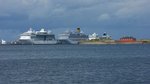 Am 06.08.2016 lagen die Serenade of the Seas, die Costa Favolosa und die MSC Opera am Ocean kaj in Kopenhagen.