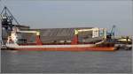 Die 2000 gebaute CAROLA (IMO 9214173) liegt am 01.08.2012 im Hafen von Brake. Sie ist 129 m lnag, 16 m breit, hat eine GT von 6.382 und eine DWT von 8.600 t. Heimathafen ist St. John's (Antigua and Barbuda). Frherer Name: BEATRICE.