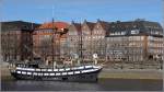 Das Pannekoekschip  Admiral Nelson  liegt in Bremen an der Schlachte. 21.04.2015