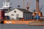 Die Einfahrt zum Kaiserdock I der Lloyd Werft in Bremerhaven. 30.03.2010