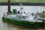 Das Zollboot REIHER liegt am 11.09.2010 in Bremerhaven. Es soll zu den von der Vertens-Werft in Winning an der Schlei gebauten Zollbooten der 17 m-Klasse gehren und 1984 gebaut worden sein.
