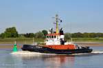 Traktor - Schlepper  Bugsier 19  am 22.08.2010 auf der Weser vor Bremerhaven.