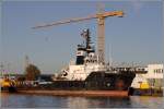 Die 2004 gebaute BREMEN FIGHTER (IMO 9321287) liegt am 30.09.2011 im Fischereihafen II in Bremerhaven. Sie ist 49 m lang, 14 m breit, hat zwei Maschinen die je 2.970 kw leisten und einen Pfahlzug von 104 t. Heimathafen ist St. John's (Antigua and Barbuda). Frherer Name: PRIMUS.