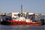 Die 2011 gebaute RT DARWIN (IMO 9556894) liegt am 26.01.2012 im Fischereihafen II in Bremerhaven. Sie ist 32 m lang und 12 m breit. Die drei Maschinen leisten je 1.645 kw, zusammen also 4.935 kw, und ermglichen einen Pfahlzug von 84 t. Sie fhrt unter der Flagge von Malta mit Heimathafen Valletta.