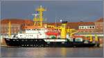 Die WEGA (IMO 8901054) des Bundesamtes fr Seeschifffahrt und Hydrographie liegt am 17.02.2012 im Fischereihafen II in Bremerhaven.