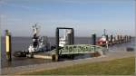 Die Schlepperpier vor dem Lohmanndeich in Bremerhaven. Hier liegen Schlepper der Firmen URAG, Kotug, Svitzer und Bugsier. 23.02.2014 