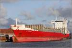 Die 2004 gebaute BF CONFIANZA (IMO 9246542) liegt am 12.05.2014 im Fischereihafen 2 in Bremerhaven. Sie ist 134 m lang, 22,5 m breit, hat eine GT/BRZ von 9.962, eine DWT von 11.424 und kann 868 TEU transportieren. Heimathafen ist Madeira (Portugal).