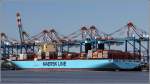 Die 2014 gebaute MATZ MAERSK (IMO 9619983) liegt am 06.04.2015 an der Stromkaje in Bremerhaven. Sie ist 399 m lang, 60 m breit, hat eine GT/BRZ von 194.849, eine DWT von 194.283 t und kann 18.270 TEU transportieren. Heimathafen ist Mogeltonder (Dänemark).